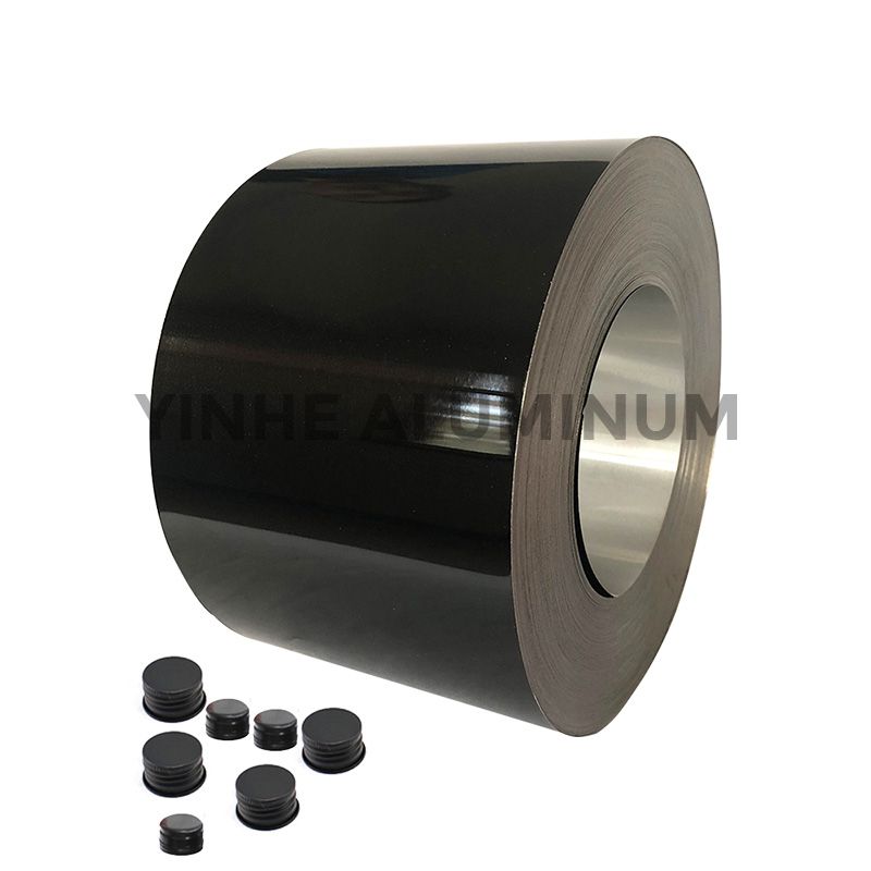 Black Colored Coated Aluminum Coil Foil for Pharmaceutical Caps